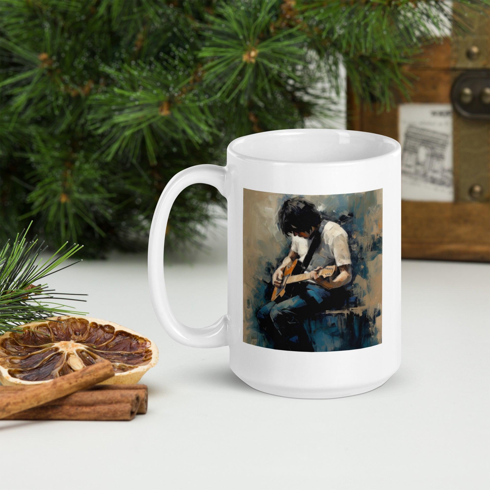 Fretboard Fusion White Glossy Mug - Beyond T-shirts