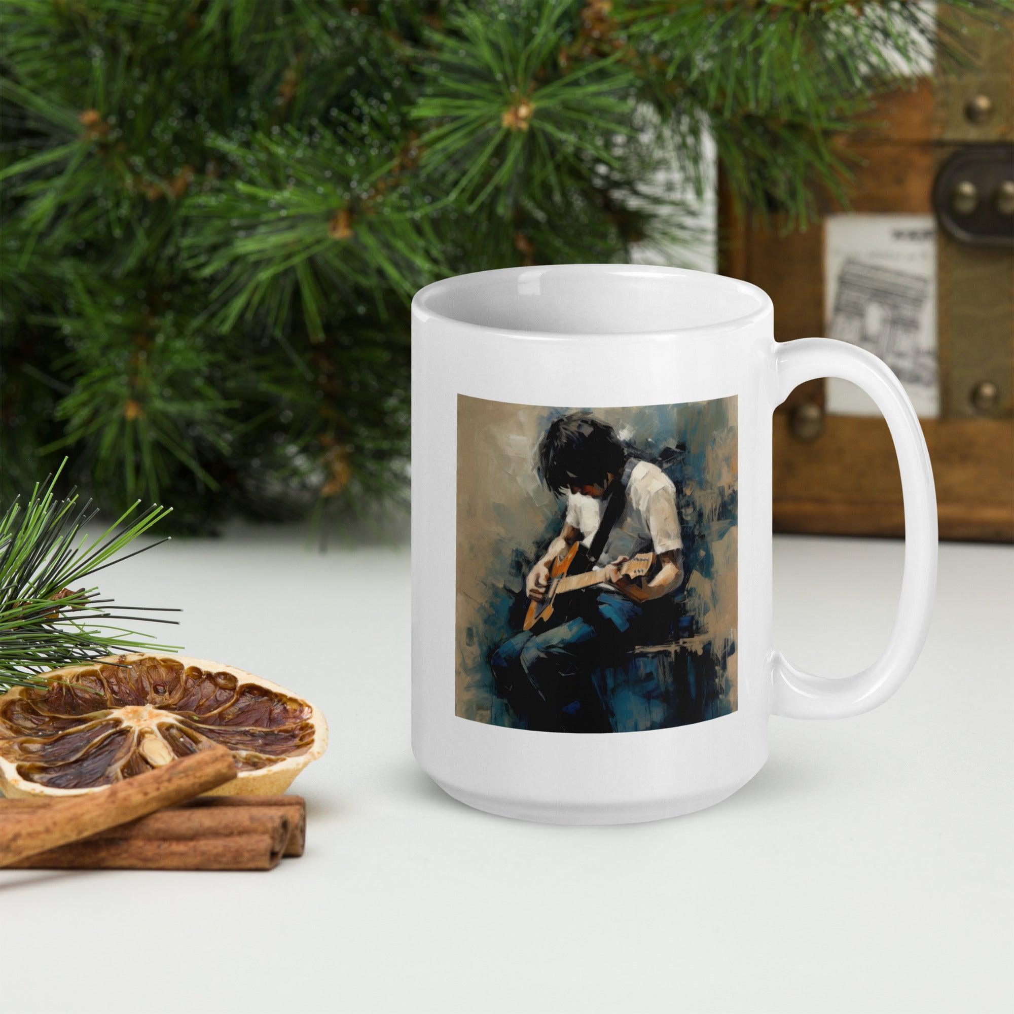 Fretboard Fusion White Glossy Mug - Beyond T-shirts