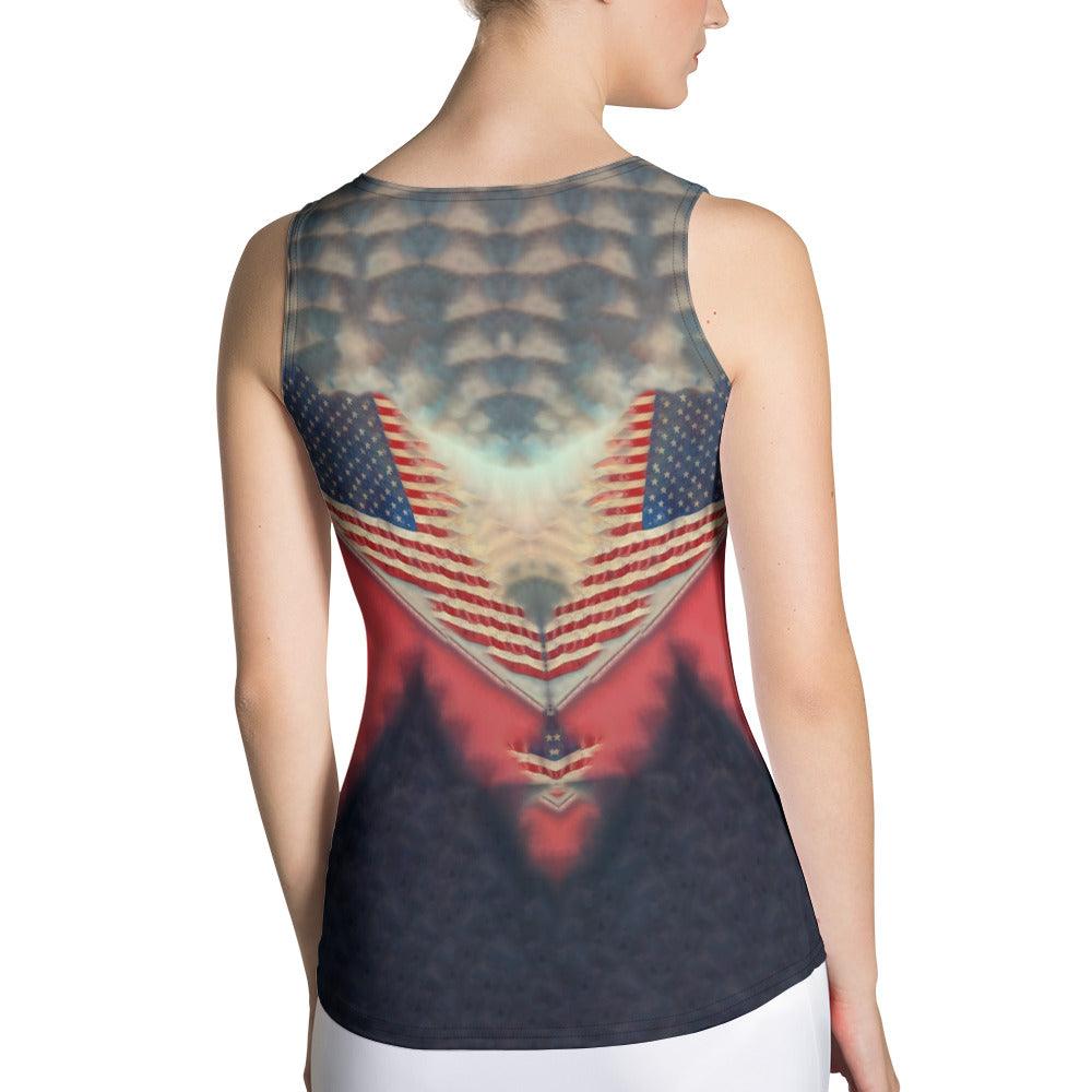 From Sea To Shining Sea Sublimation Cut & Sew Tank Top - Beyond T-shirts