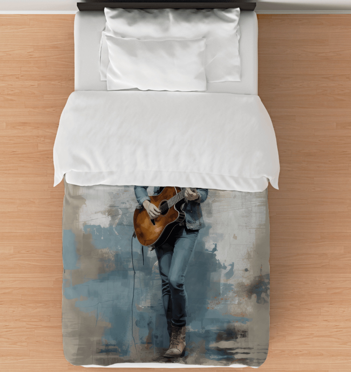 Colorful Funky Grooves Duvet Cover with abstract design for modern bedroom aesthetics.