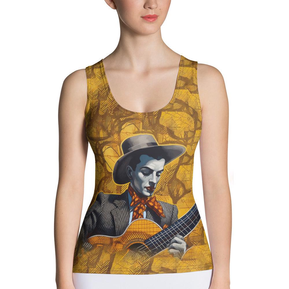 Genius Flows Through Music Tank Top - Front View