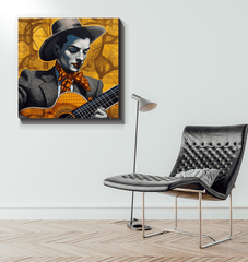 Genius Flows Through Music art piece wrapped canvas visual.