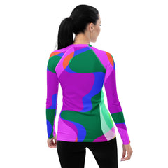 Women's Rash Guard with Singing Design