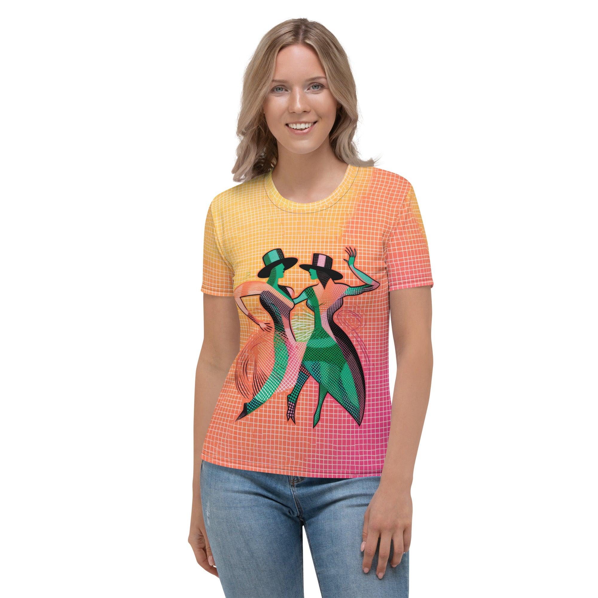 Graceful Dance Fashion tee for women in action.