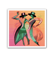 Elegant Dancer Artwork on Wrapped Canvas 10'' Display