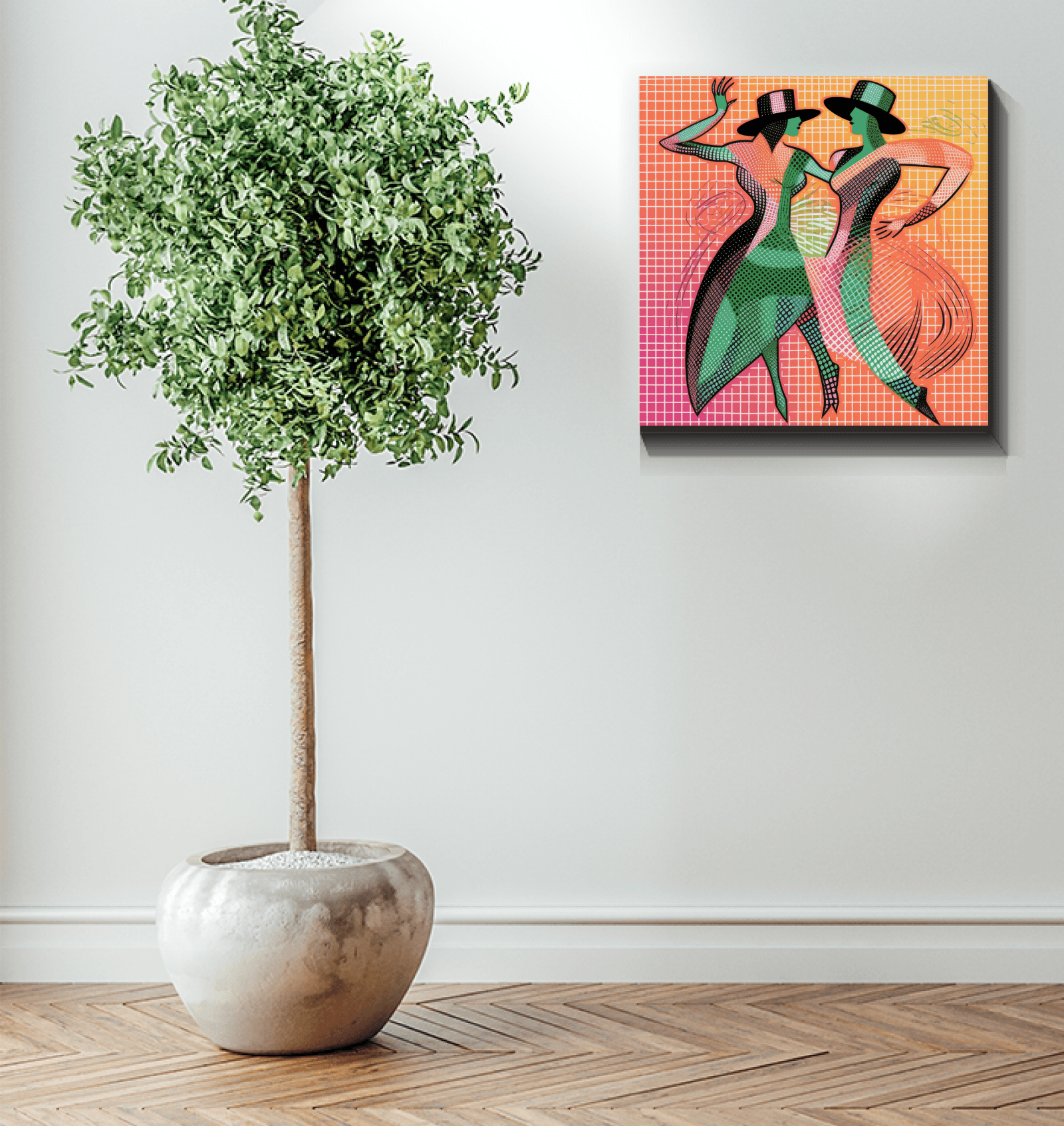 Modern Home Decor 10'' Graceful Dance Fashion Canvas Art