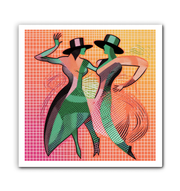 Sophisticated 10'' Graceful Dance Fashion Canvas for Wall Decor