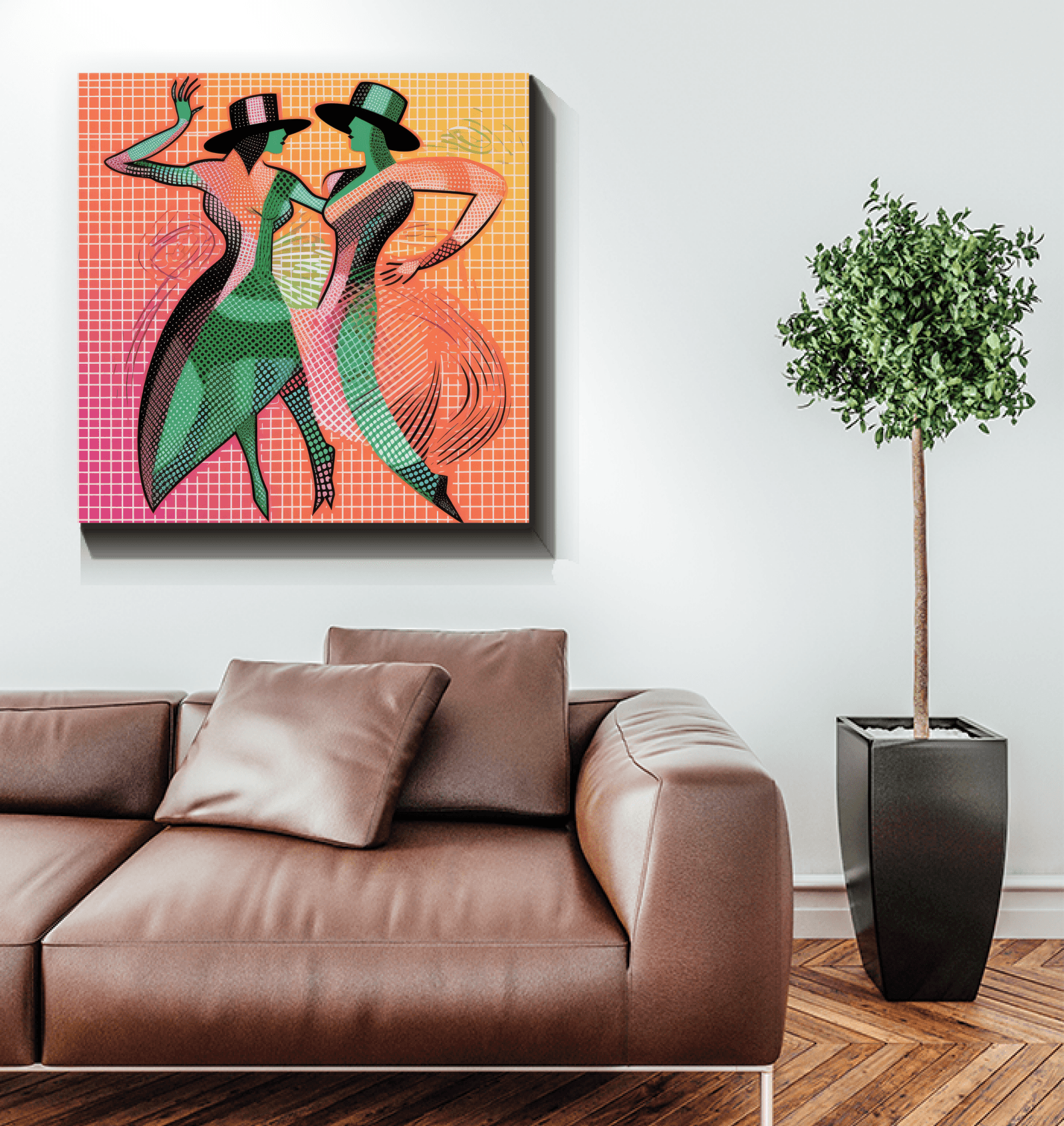 Canvas Print Capturing Graceful Dance Fashion