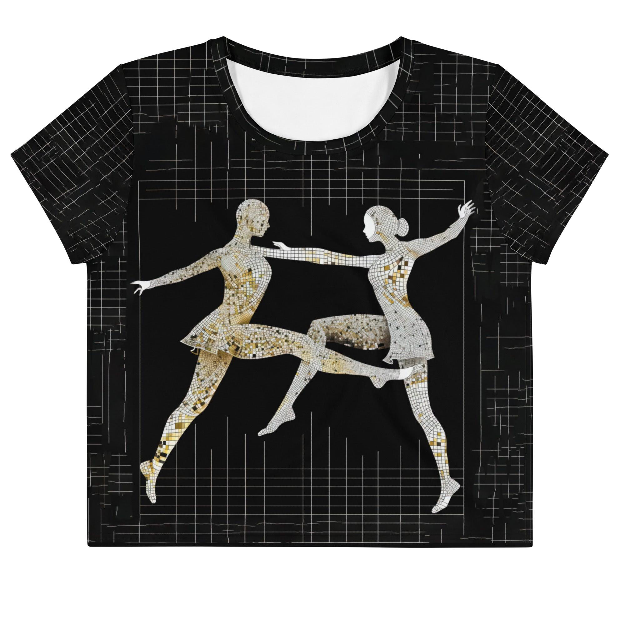 Graceful Feminine Dance Posture All-Over Print Crop Tee - Beyond T-shirts