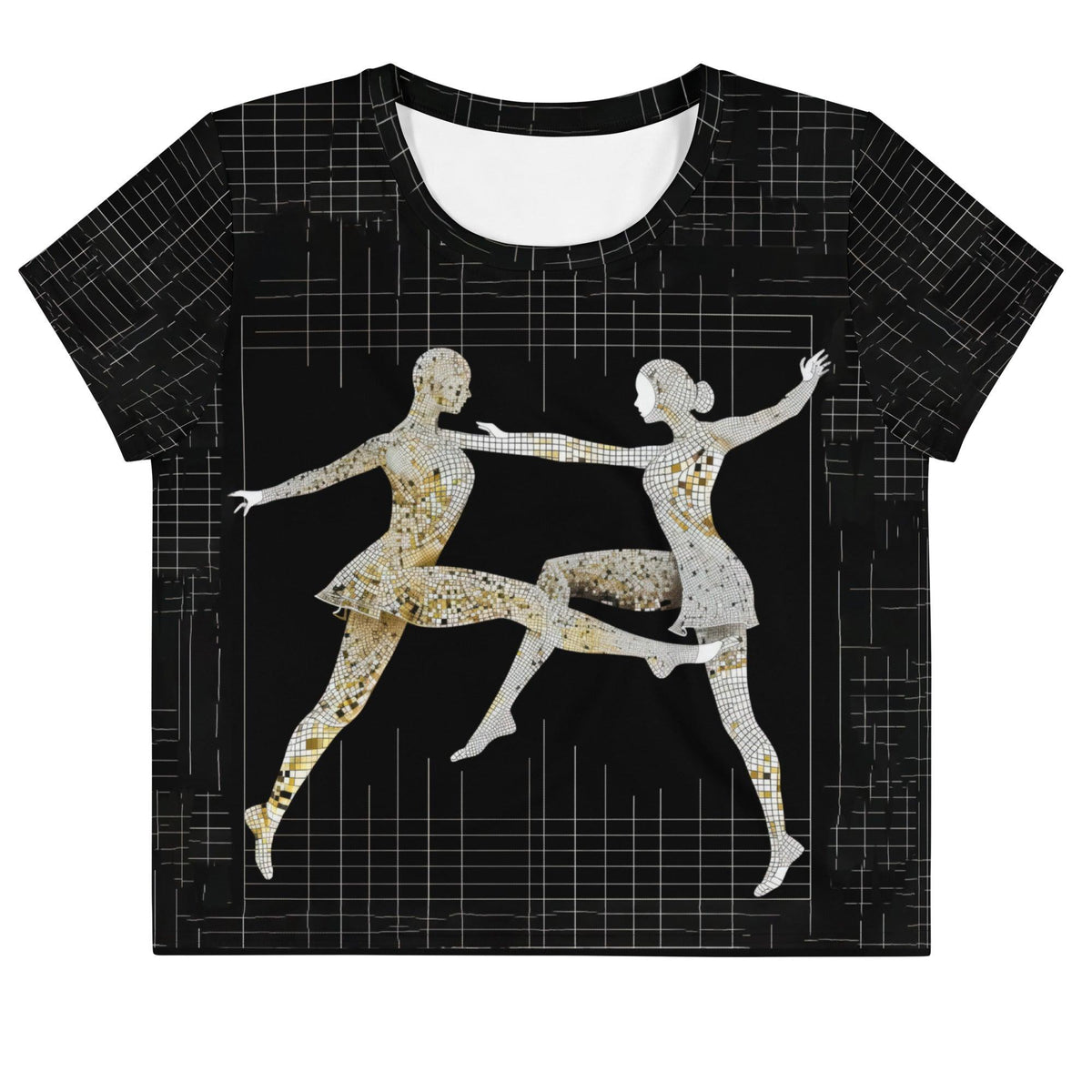 Graceful Feminine Dance Posture All-Over Print Crop Tee - Beyond T-shirts