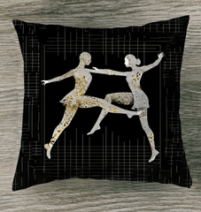 Graceful Feminine Dance Posture Outdoor Pillow - Beyond T-shirts