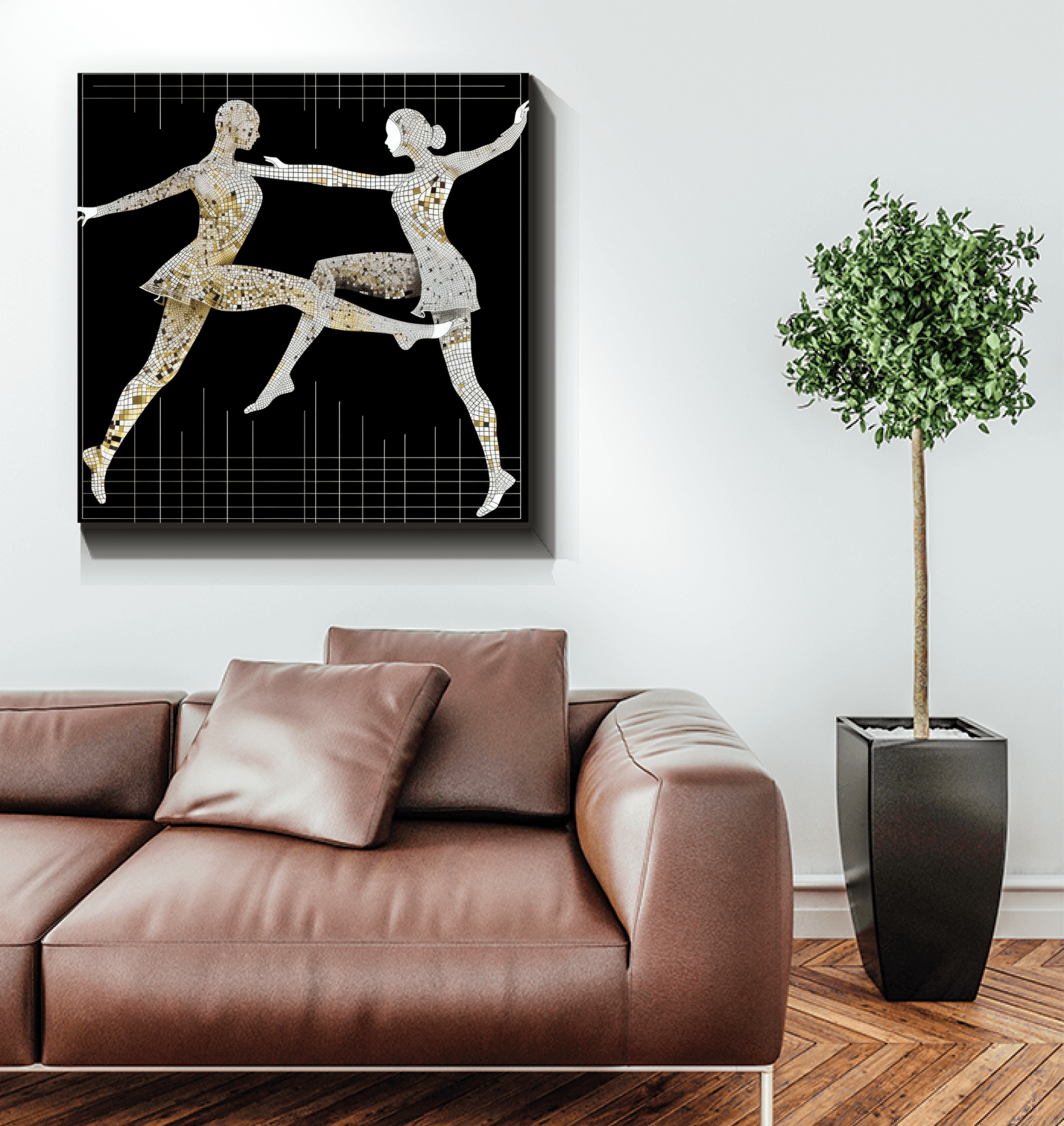 Graceful Feminine Dance Posture Wrapped Canvas - Beyond T-shirts