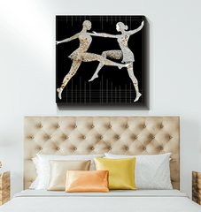 Graceful Feminine Dance Posture Wrapped Canvas - Beyond T-shirts