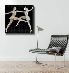 Graceful Feminine Dance Posture Wrapped Canvas - Beyond T-shirts