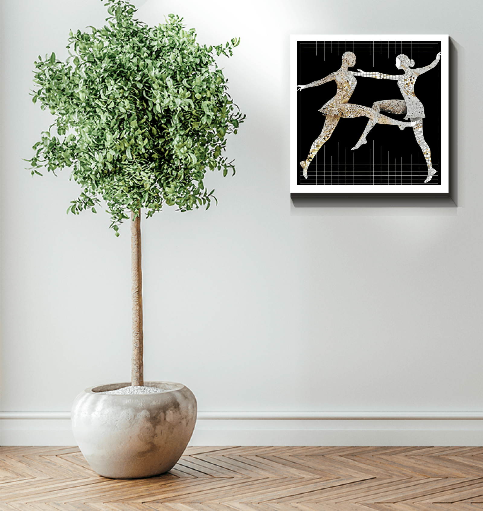 Graceful Feminine Dance Posture Wrapped Canvas - Beyond T-shirts