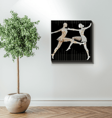 Graceful Feminine Dance Posture Wrapped Canvas - Beyond T-shirts