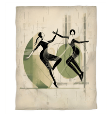 Sophisticated bedding with graceful dance motif for bedroom decor