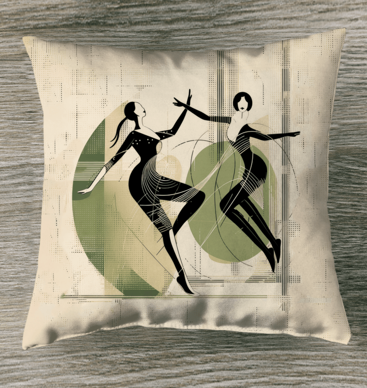 Graceful Women s Dance Attire Outdoor Pillow - Beyond T-shirts