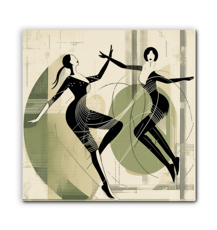 Graceful Women s Dance Attire Wrapped Canvas - Beyond T-shirts