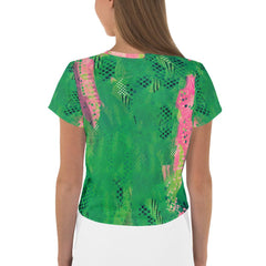 Graceful Women's Dance Flair All-Over Print Crop Tee - Beyond T-shirts