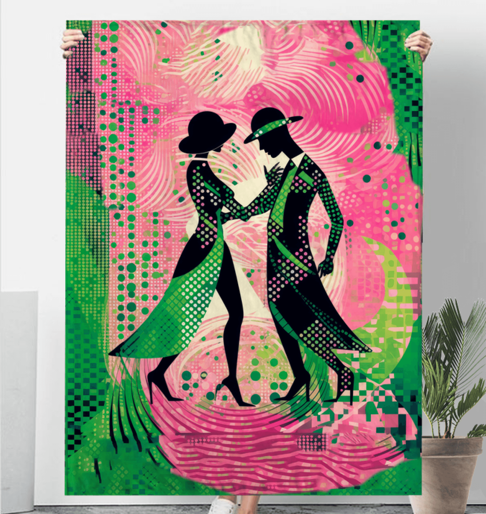 Luxurious women's dance flair sherpa blanket, perfect for stylish comfort.