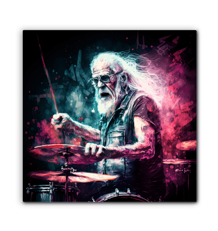 Grandfather keeps the rhythm wrapped canvas - Beyond T-shirts