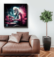 Grandfather keeps the rhythm wrapped canvas - Beyond T-shirts