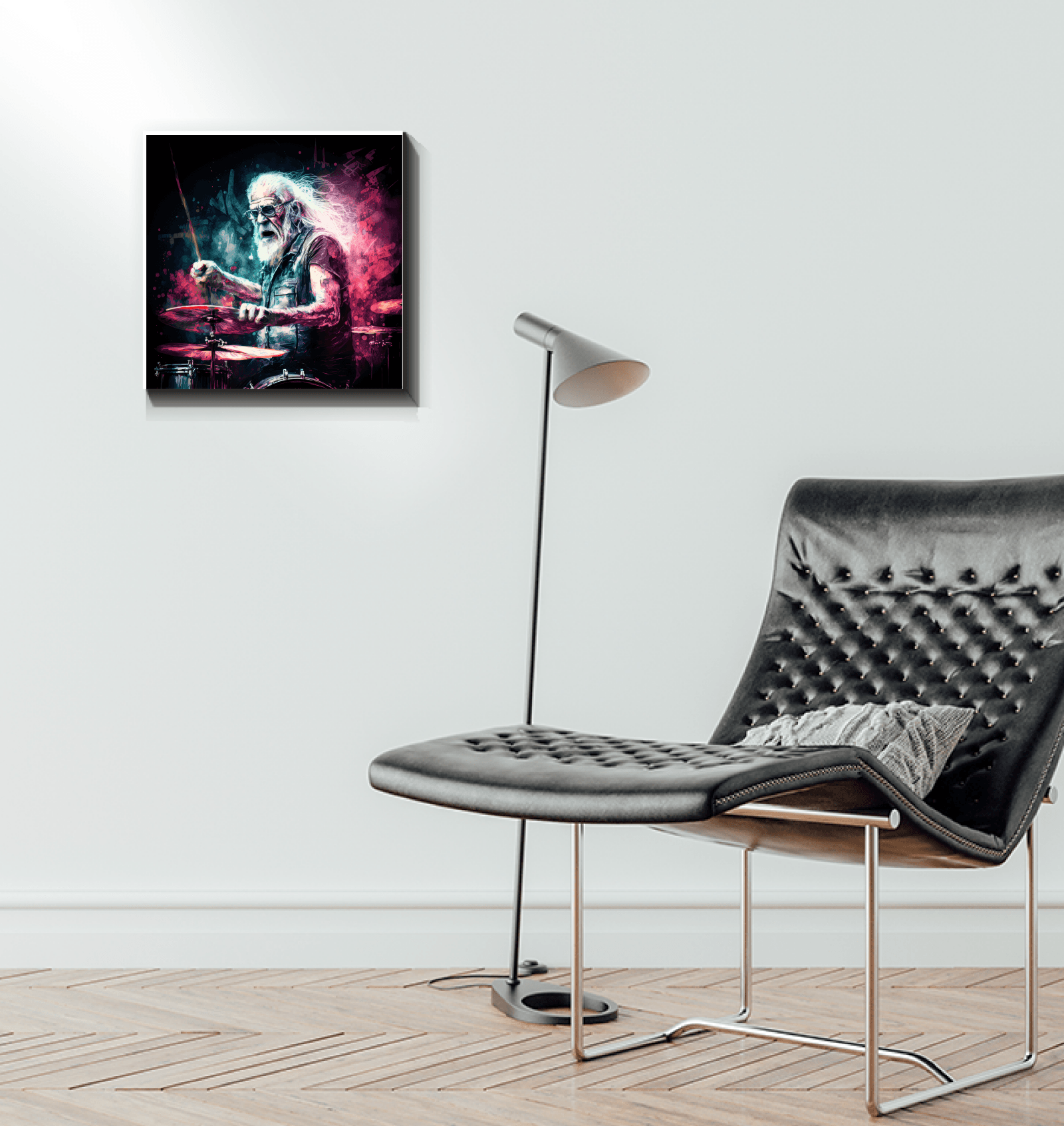 Grandfather keeps the rhythm wrapped canvas - Beyond T-shirts