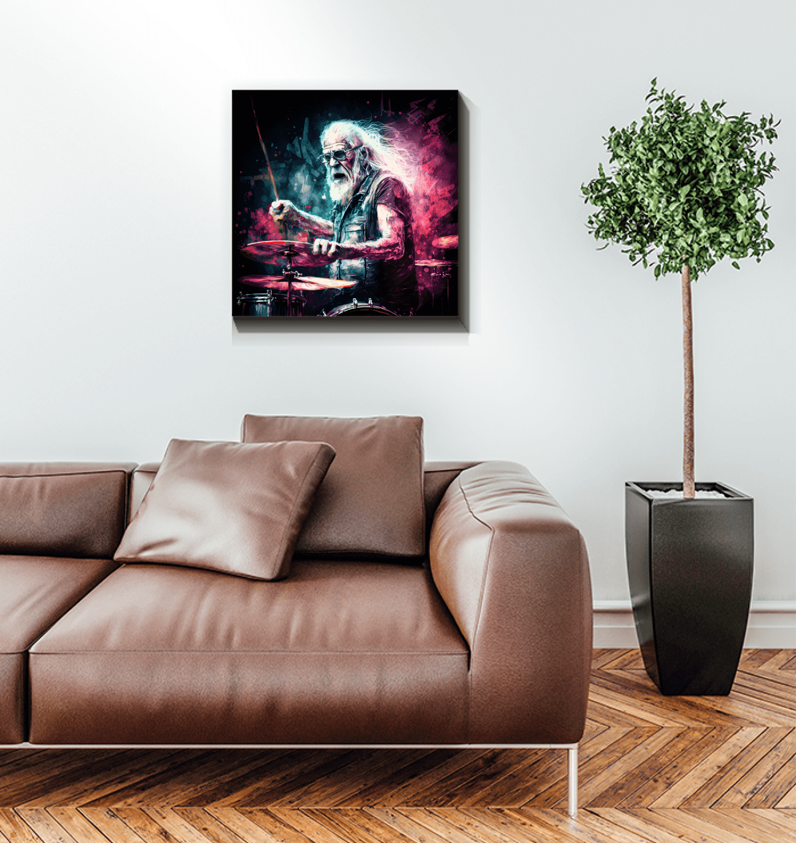 Grandfather keeps the rhythm wrapped canvas - Beyond T-shirts