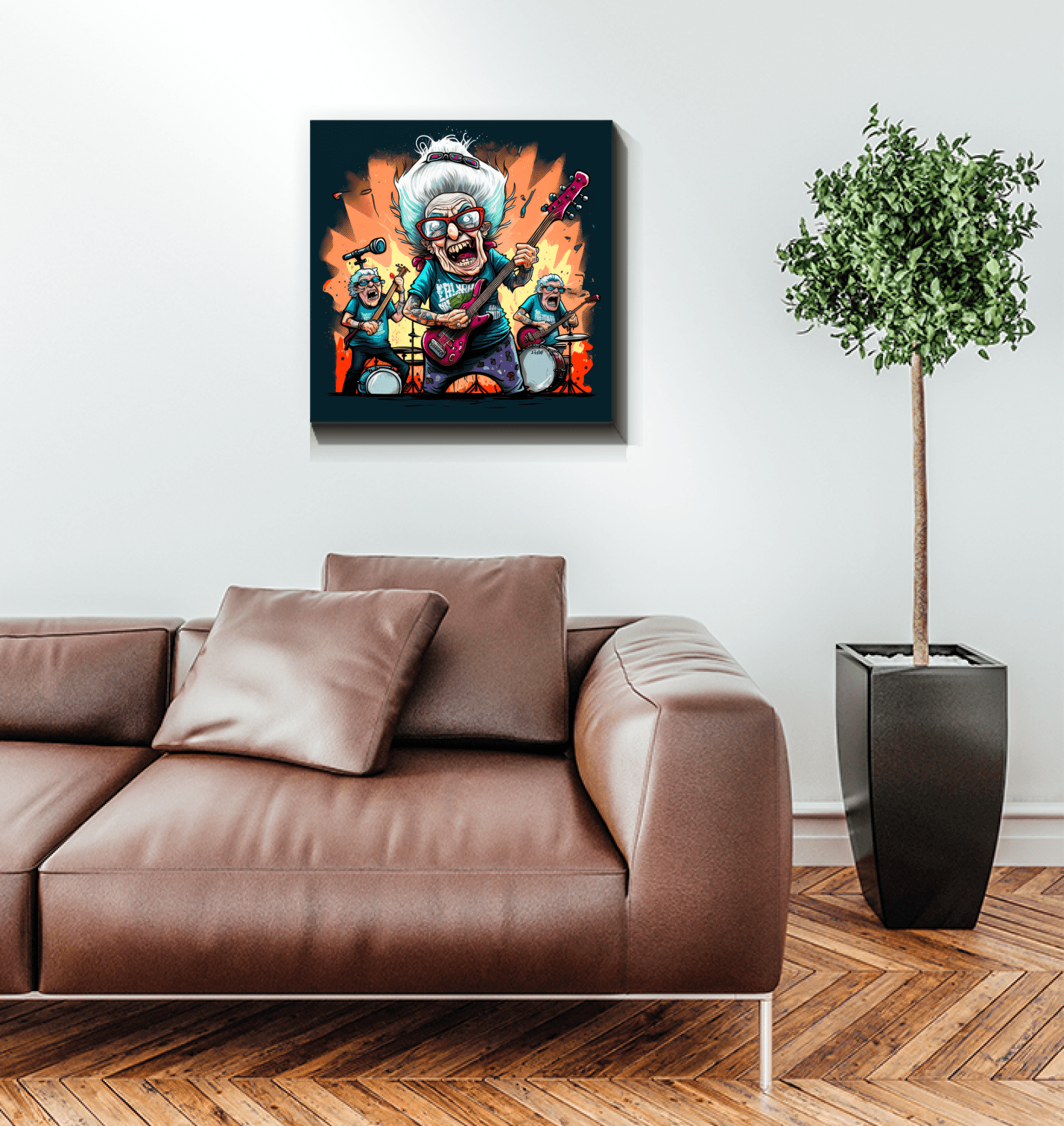 Grandma's Wild Strumming Wrapped Canvas - Beyond T-shirts