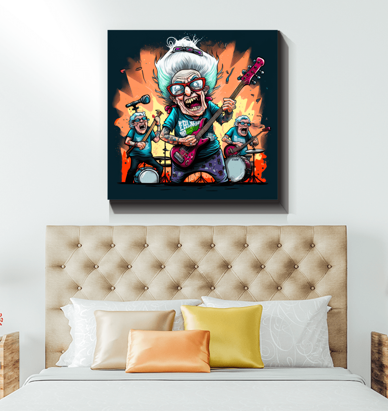 Grandma's Wild Strumming Wrapped Canvas - Beyond T-shirts