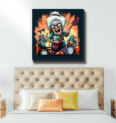 Grandma's Wild Strumming Wrapped Canvas - Beyond T-shirts