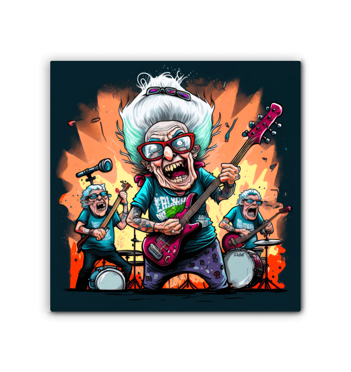 Grandma's Wild Strumming Wrapped Canvas - Beyond T-shirts