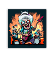 Grandma's Wild Strumming Wrapped Canvas - Beyond T-shirts