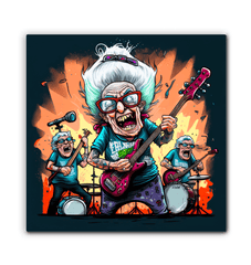 Grandma's Wild Strumming Wrapped Canvas - Beyond T-shirts