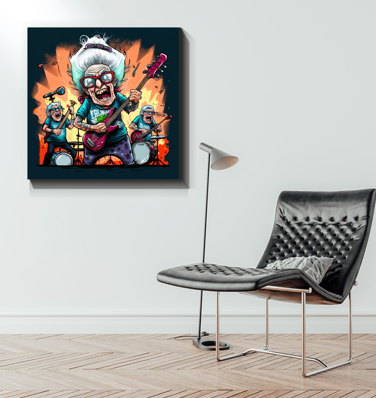 Grandma's Wild Strumming Wrapped Canvas - Beyond T-shirts