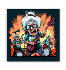 Grandma's Wild Strumming Wrapped Canvas - Beyond T-shirts