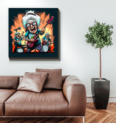 Grandma's Wild Strumming Wrapped Canvas - Beyond T-shirts