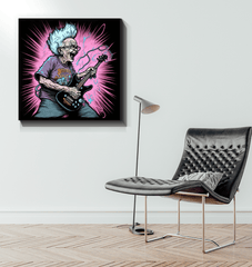Granny shreds guitar solos wrapped canvas - Beyond T-shirts