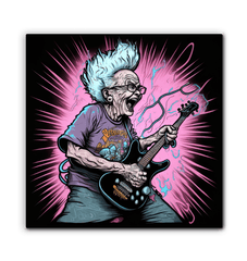 Granny shreds guitar solos wrapped canvas - Beyond T-shirts