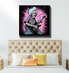 Granny shreds guitar solos wrapped canvas - Beyond T-shirts