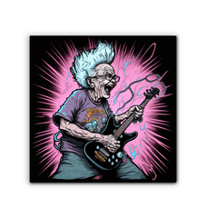 Granny shreds guitar solos wrapped canvas - Beyond T-shirts