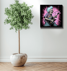 Granny shreds guitar solos wrapped canvas - Beyond T-shirts