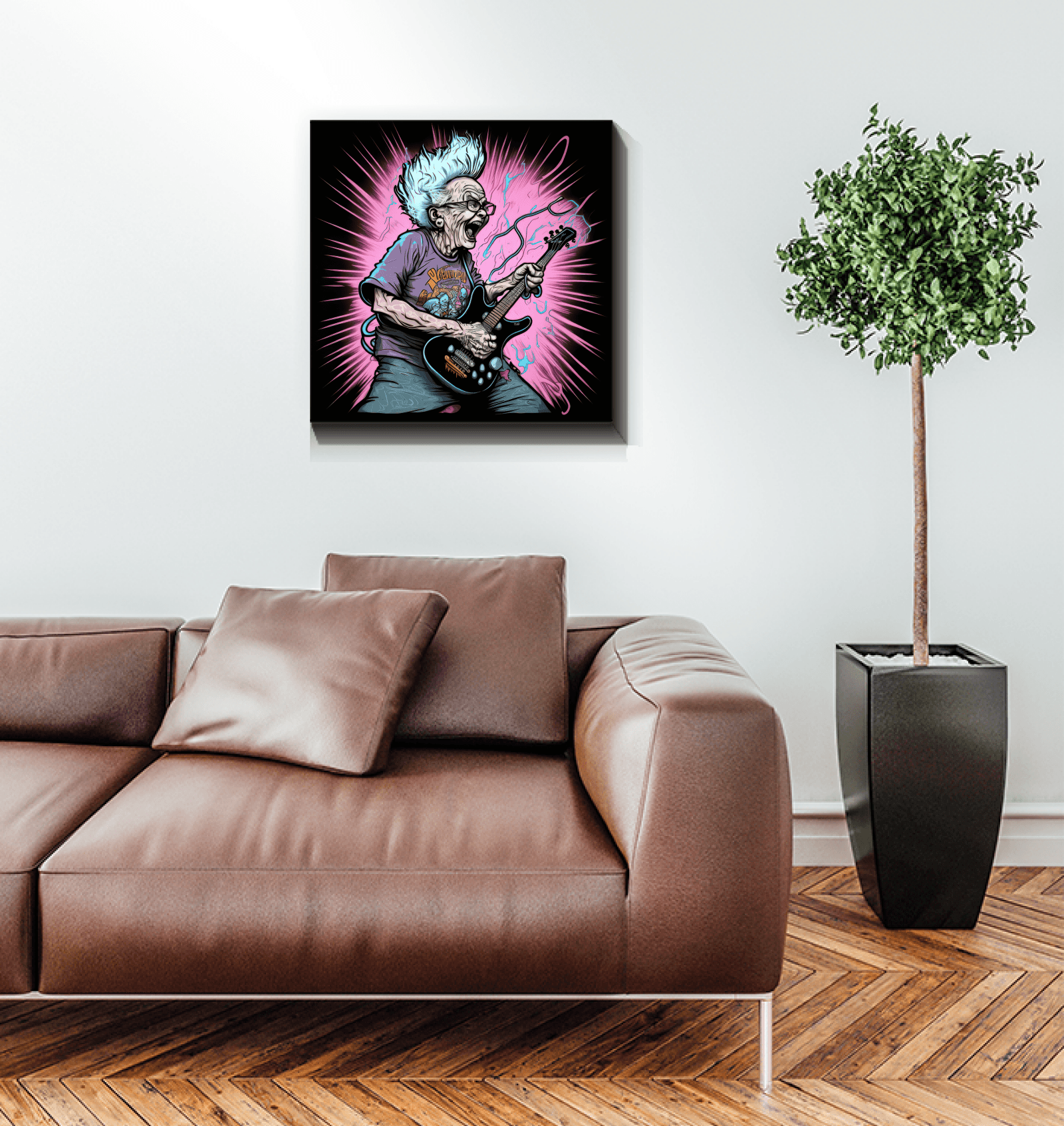 Granny shreds guitar solos wrapped canvas - Beyond T-shirts
