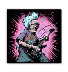 Granny shreds guitar solos wrapped canvas - Beyond T-shirts