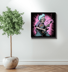 Granny shreds guitar solos wrapped canvas - Beyond T-shirts