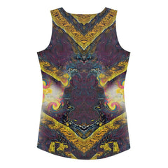 Fashionable Graphic Genius Tank Top Side Profile.