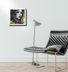Wall-mounted Graphic Genius canvas bringing creativity to office spaces.