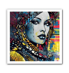 Elegant interior with Graphic Genius wrapped canvas as a focal point.