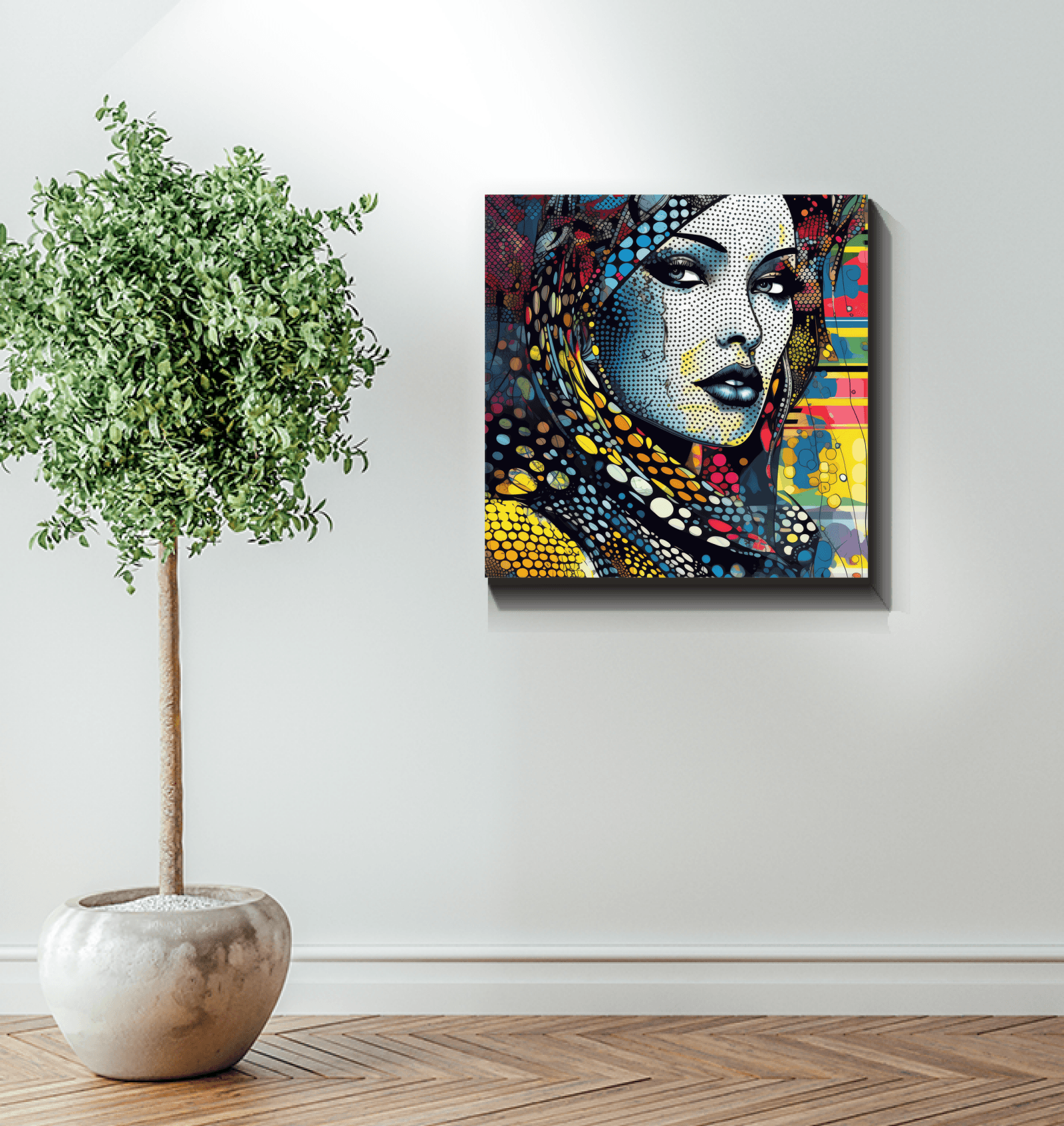 Colorful and creative wrapped canvas artwork by Graphic Genius.